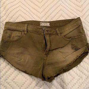 Olive green shorts